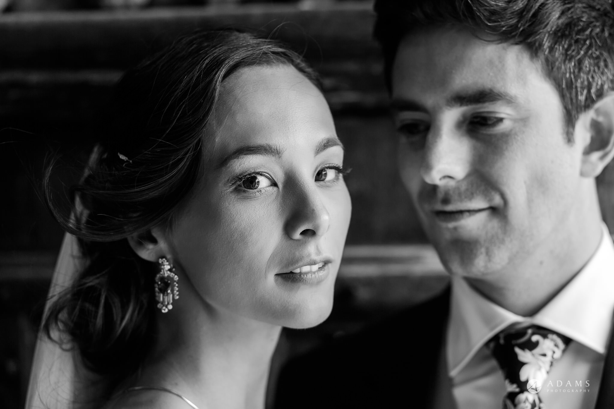 Trinity College Cambridge wedding bride and groom portrait