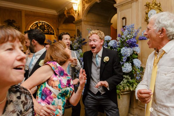 Guests having a great time dancing