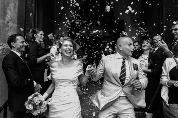 London Wedding Photographer Portfolio confetti